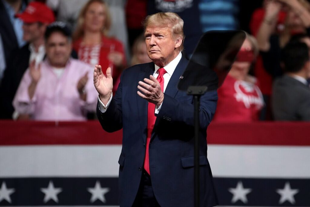 President Trump clapping