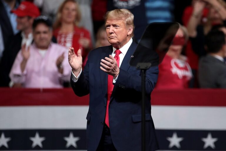 President Trump clapping