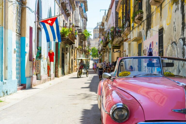 A car on a street in Cuba