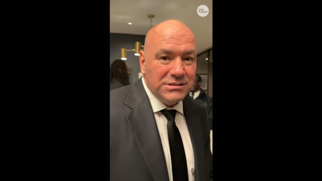 Dana White wearing a suit