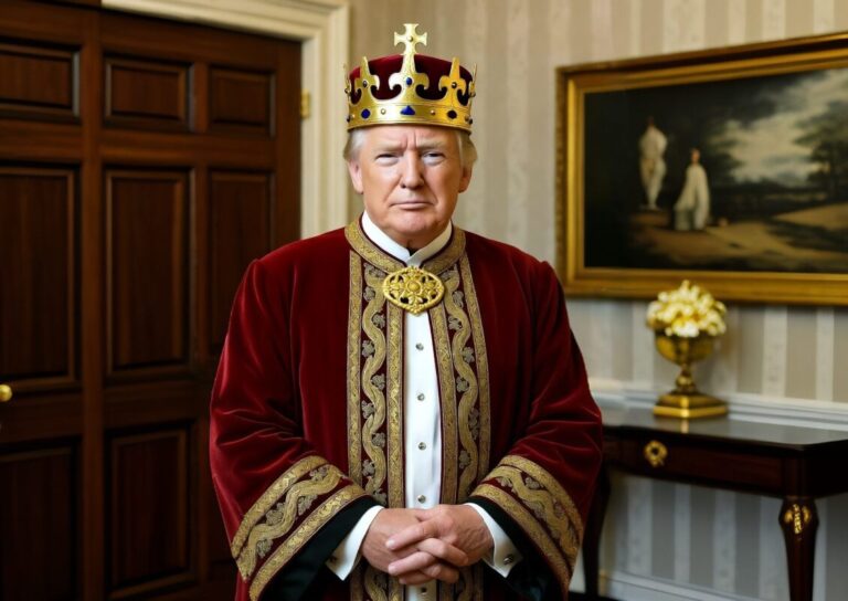 AI image of President Trump dressed as a king