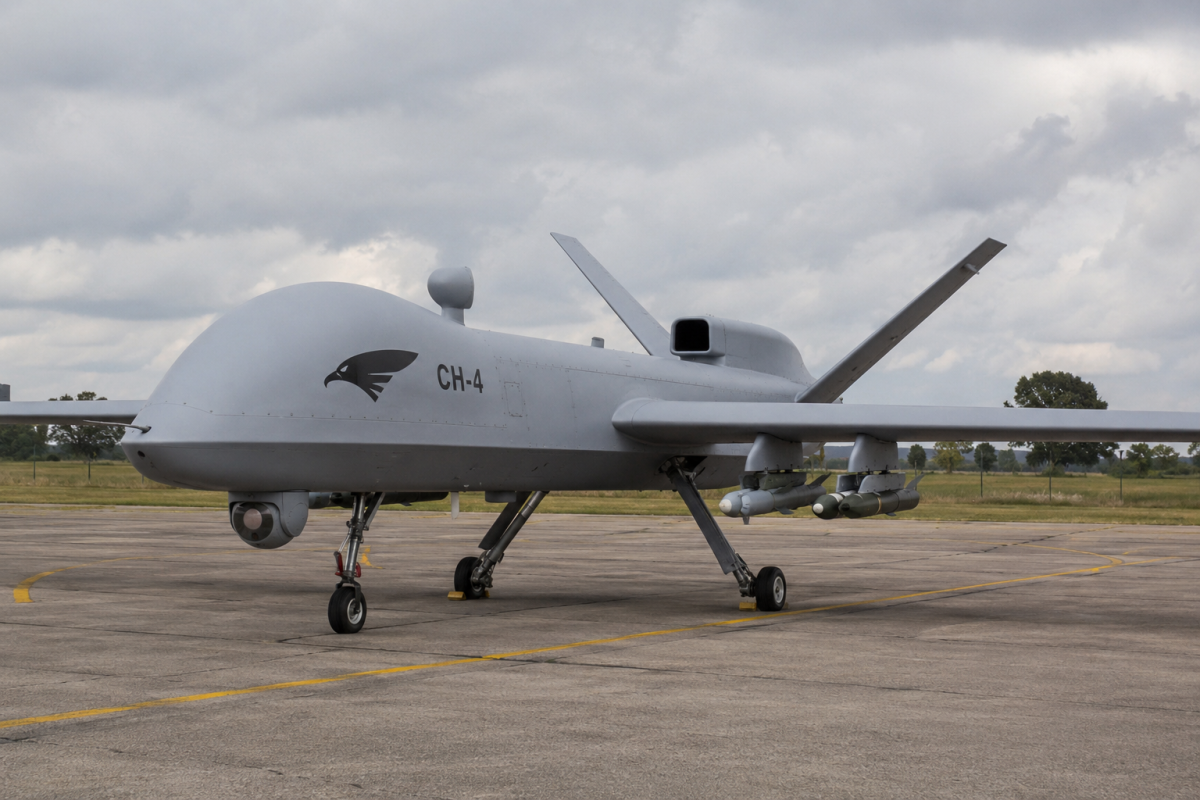 AI rendering of a military drone