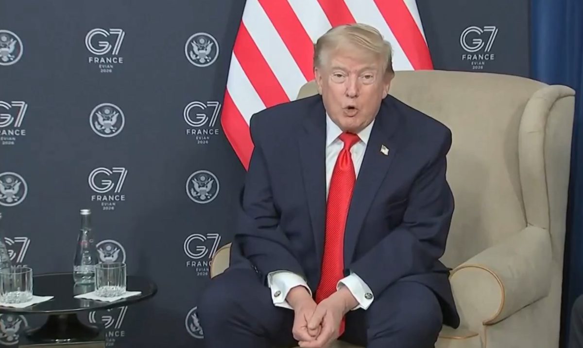 President Trump sitting in a chair