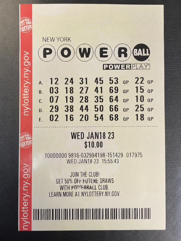 Powerball ticket