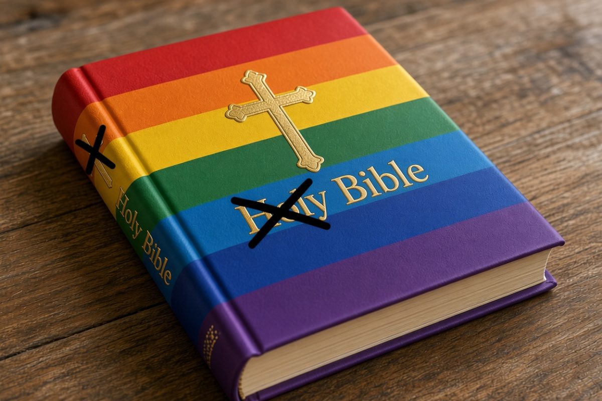 Rainbow colored Bible