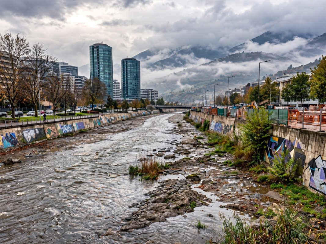 File photo of the Mapocho River in Santiago, Chile