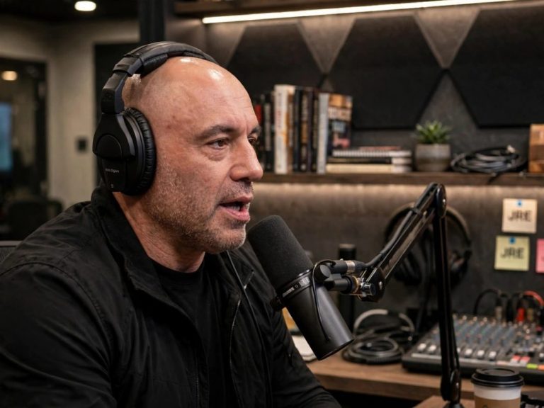 Joe Rogan and Michael Douglas during an interview