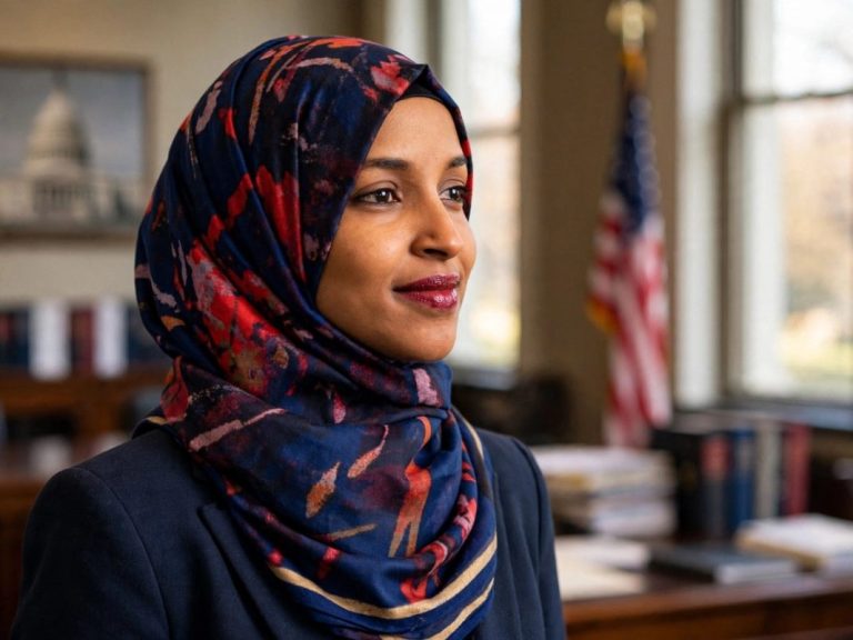 Rep. Ilhan Omar amid a federal investigation involving citizenship and immigration questions